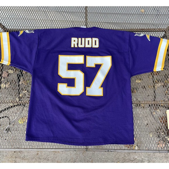 Minnesota Vikings Rudd NFL Football Jersey Purple Logo Athletic Size L - Picture 1 of 10